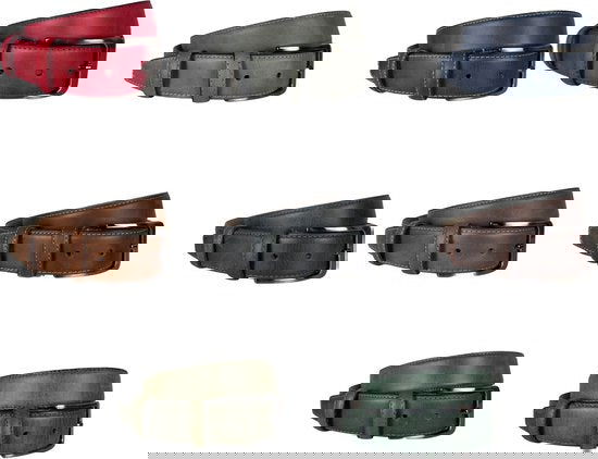 Dames riem rood 3 5 cm breed 110 cm arrigo - Arrigo Leather Goods