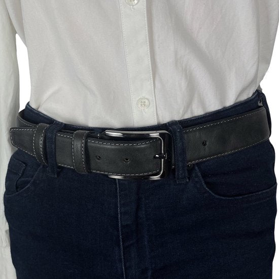 Dames riem zwart heren riem leren riem zwart 3 5 - Arrigo Leather Goods