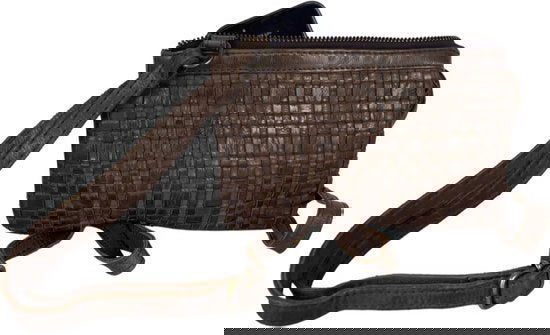 Dames tas donkerbruin leer festival crossbody tas dames telefoontasje portemonnee - Arrigo.nl