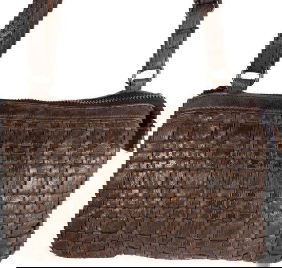 Dames tas donkerbruin leer festival crossbody tas dames telefoontasje portemonnee - Arrigo.nl