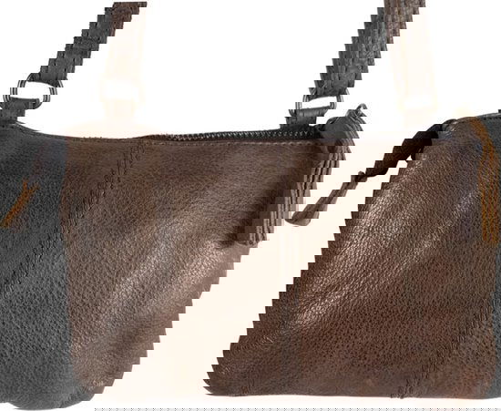 Dames tas donkerbruin leer festival crossbody tas dames telefoontasje portemonnee - Arrigo.nl