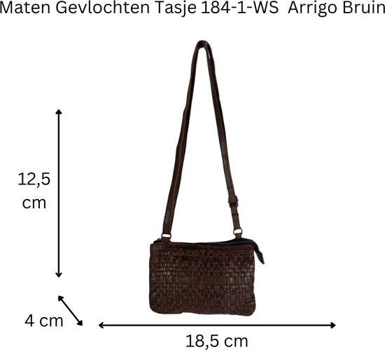 Dames tas donkerbruin leer festival crossbody tas dames telefoontasje portemonnee - Arrigo.nl