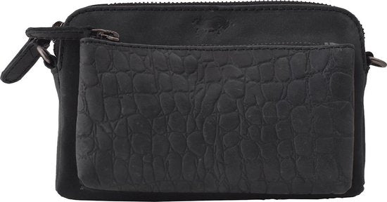 Dames tasje croco cody minibag crossbody bag crossbodytas kleine dames - Arrigo Leather Goods