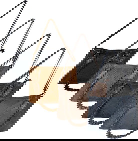 Dames tassen schoudertas dames handtas gewassen leer blauw arrigo - Arrigo Leather Goods