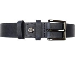 Donkerblauwe Leren Riem 3 cm Breed Dames - Timberland Look - Arrigo.nl