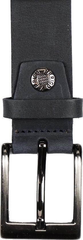 Donkerblauwe Leren Riem 3 cm Breed Dames - Timberland Look - Arrigo.nl