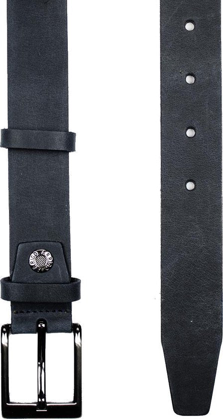 Donkerblauwe Leren Riem 3 cm Breed Dames - Timberland Look - Arrigo.nl