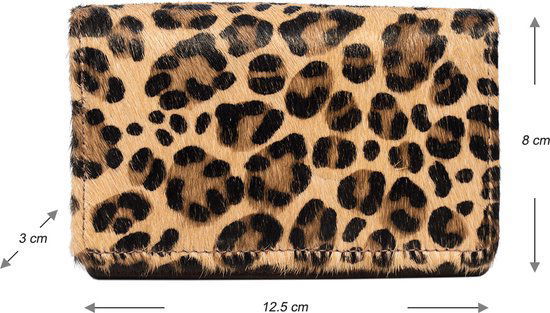 Donkerbruin Leren Dames Portemonnee - Klein met Vacht en Anti-Skim Bescherming - Arrigo.nl