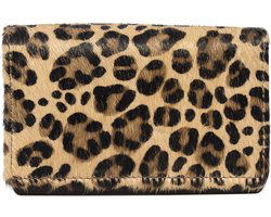 Donkerbruin Leren Dames Portemonnee - Klein met Vacht en Anti-Skim Bescherming - Arrigo.nl