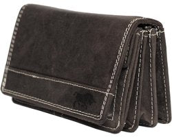 Donkerbruine dames portemonnee leer met ruime vakje voor kleingeld portemonnee - Arrigo Leather Goods
