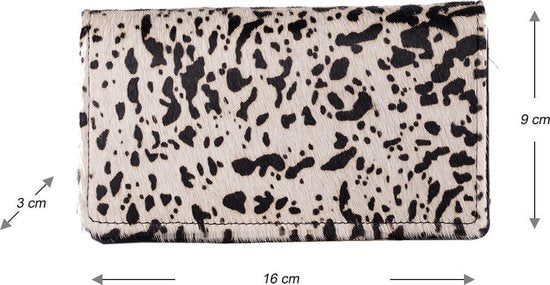 Donkerbruine damesportemonnee met vacht en anti-skim bescherming - Arrigo.nl