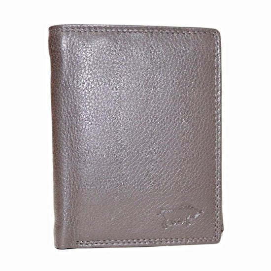 Donkerbruine euro portemonnee leer compact leren portemonnee donkerbruin - Arrigo.nl