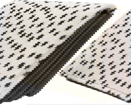 Donkerbruine leren dames portemonnee klein anti skim met dierenprint anti - Arrigo Leather Goods