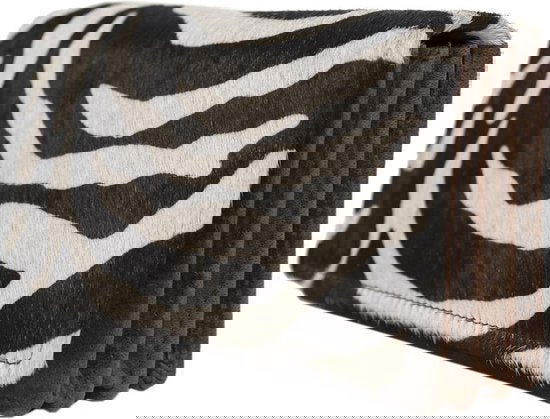 Donkerbruine leren damesportemonnee met dierenprint en anti-skim bescherming - Arrigo.nl