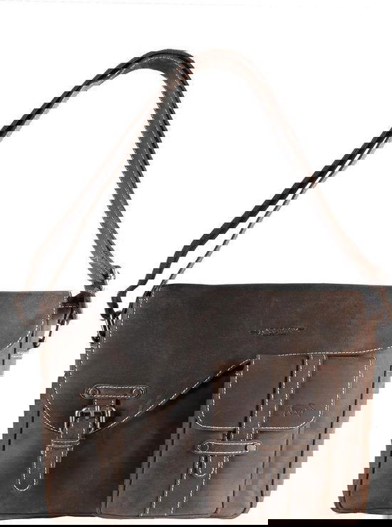 Donkerbruine schoudertas dames donkerbruine schoudertas heren messenger bag leer postman - Arrigo.nl