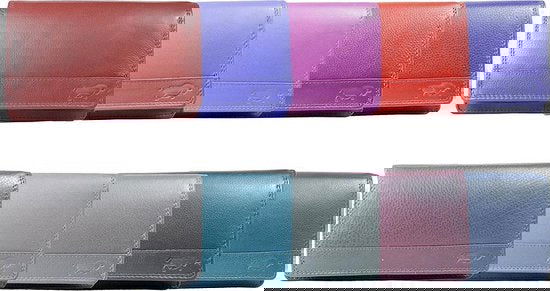 Donkerrode dames portemonnee leer met klepje voor kleingeld portemonnee dames - Arrigo.nl