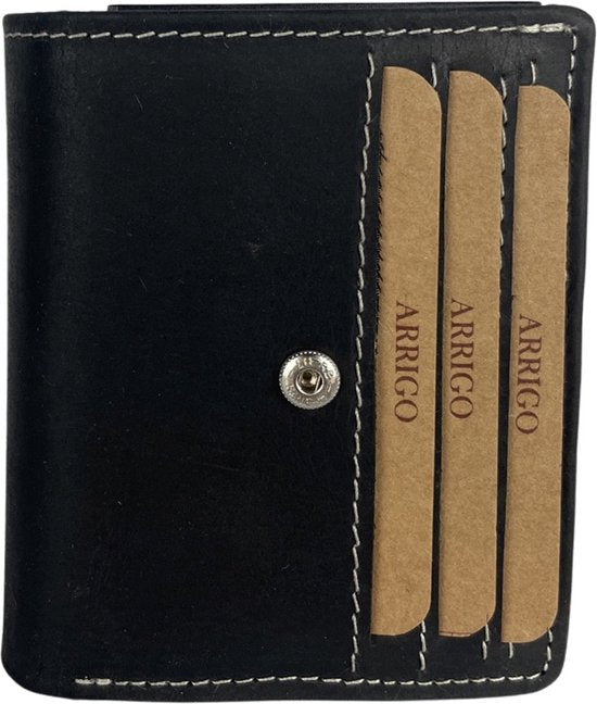 Dubbele creditcard houder pasjeshouder uitschuifbaar zwart rfid pasjeshouder - Arrigo.nl