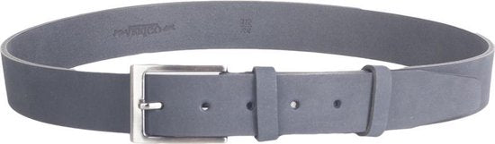 Echt lederen riem donkerblauw van 3 5 cm breed riemen - Arrigo Leather Goods