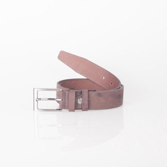 Echt lederen riem donkerbruin van 3 5 cm breed riemen - Arrigo Leather Goods
