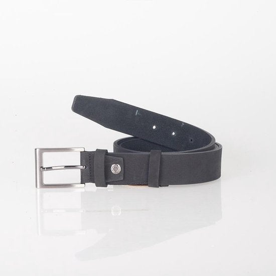 Echt lederen riem zwart van 3 5 cm breed riemen - Arrigo Leather Goods