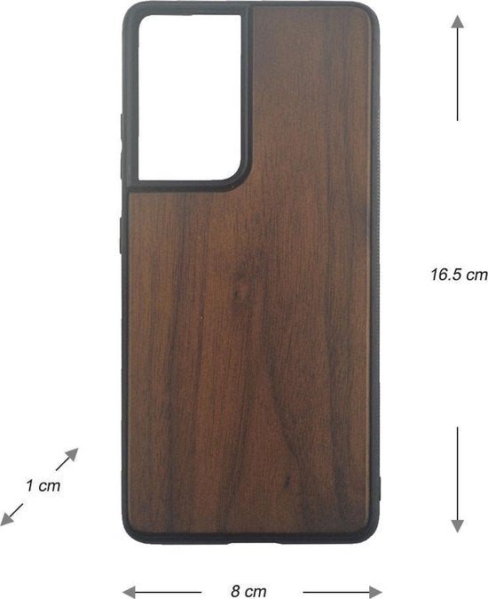Galaxy S21 Ultra Hoesje - Hout - Arrigo.nl