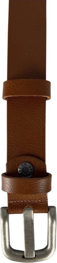 Geperforeerde riem cognac leer  3 cm breed 125 cm - Arrigo Leather Goods