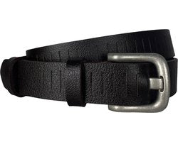 Geperforeerde riem donkerbruin leer 3 cm breed 110 cm - Arrigo Leather Goods