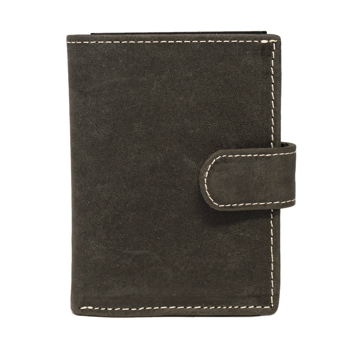 Donkerbruine Mini Wallet RFID – Leren Portemonnee van Buffelleer