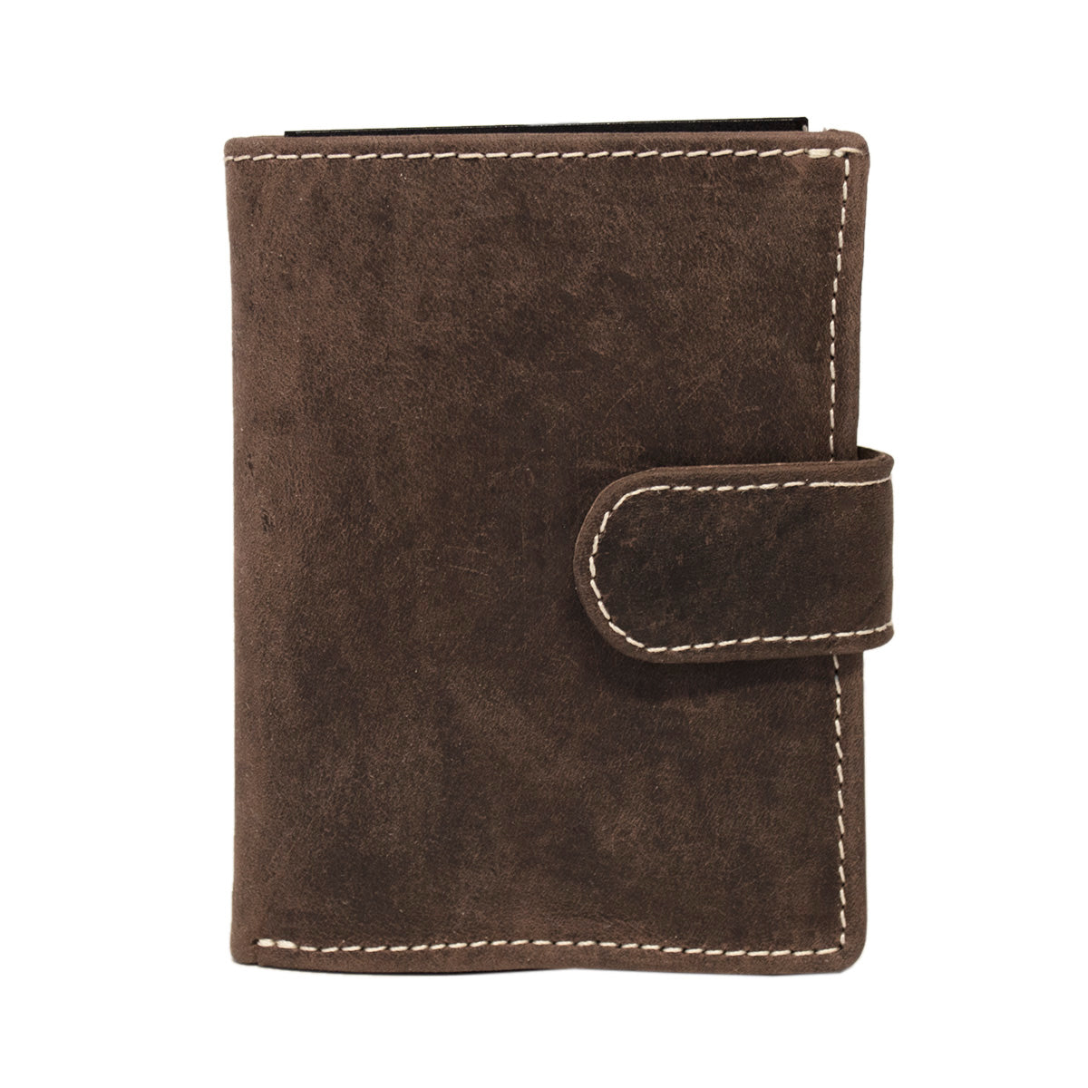 Cognac Mini Wallet RFID – Leren Portemonnee van Buffelleer