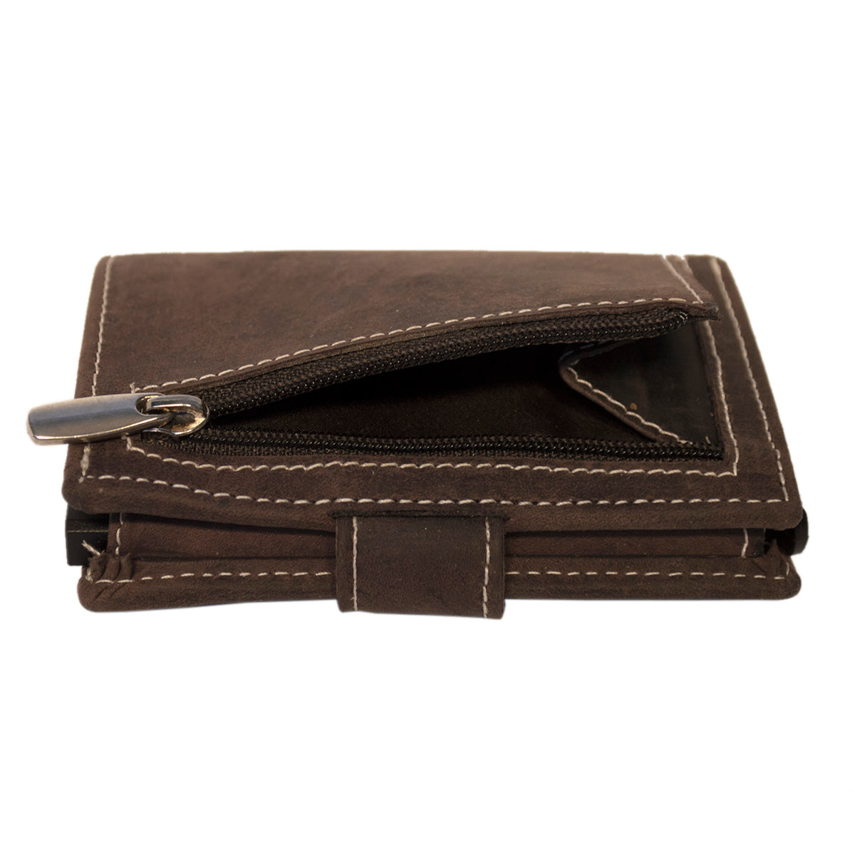 Cognac Mini Wallet RFID – Leren Portemonnee van Buffelleer