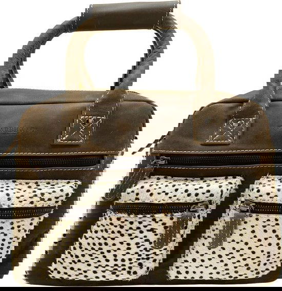 Handtas cheetah bruin crossbody dames tas cowboybag westernbag - Arrigo.nl