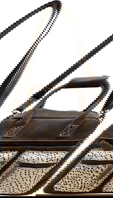 Handtas cheetah bruin crossbody dames tas cowboybag westernbag - Arrigo.nl
