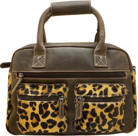 Handtas jaguar bruin crossbody dames tas cowboybag westernbag - Arrigo.nl