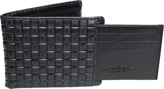 Heren Portemonnee - Donkerblauw Echt Leer met Losse Pasjeshouder - Arrigo.nl