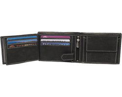 Heren Portemonnee - Zwart Leer met RFID Bescherming en Anti-Skim Functie - Arrigo.nl