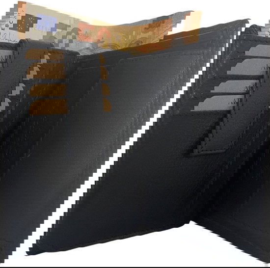 Heren Portemonnee - Zwart Soepel Leer met RFID Bescherming en Anti-Skim Functie - Arrigo.nl