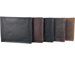 Heren portemonnee cognac rfid anti skim - Arrigo.nl