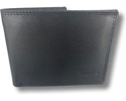 Heren portemonnee zwart echt leer rfid anti skim - Arrigo Leather Goods