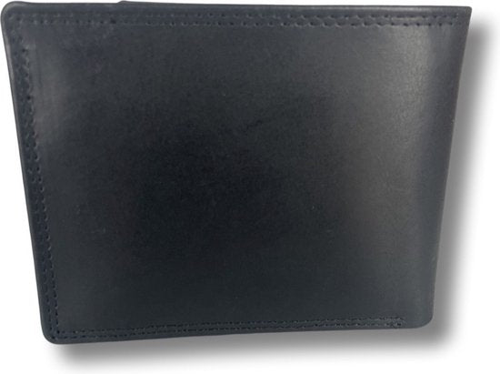 Heren portemonnee zwart echt leer rfid anti skim - Arrigo Leather Goods