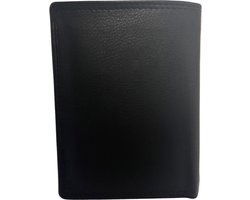 Heren portemonnee zwart echt leer rfid anti skim - Arrigo.nl