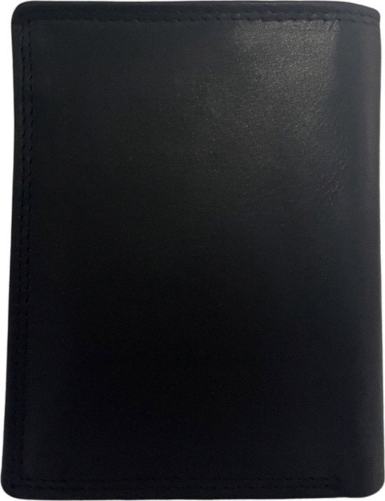 Heren portemonnee zwart echt leer rfid anti skim portefeuille mannen - Arrigo Leather Goods