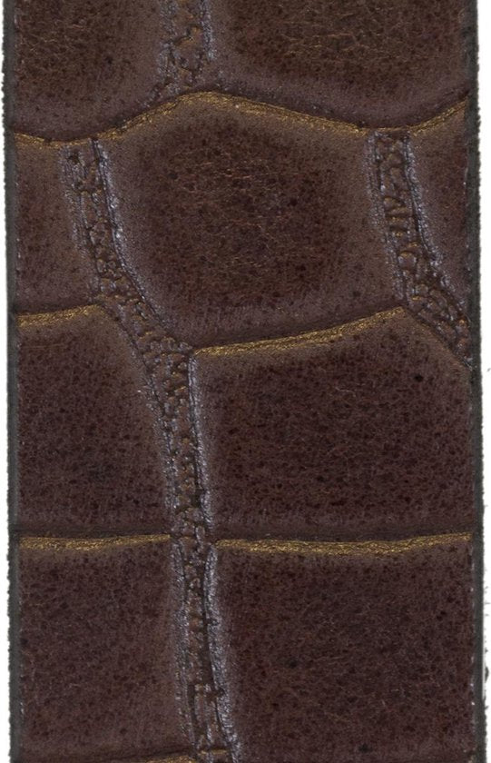 Heren riem donkerbruin italiaans leer 4 cm brede casual leren - Arrigo Leather Goods