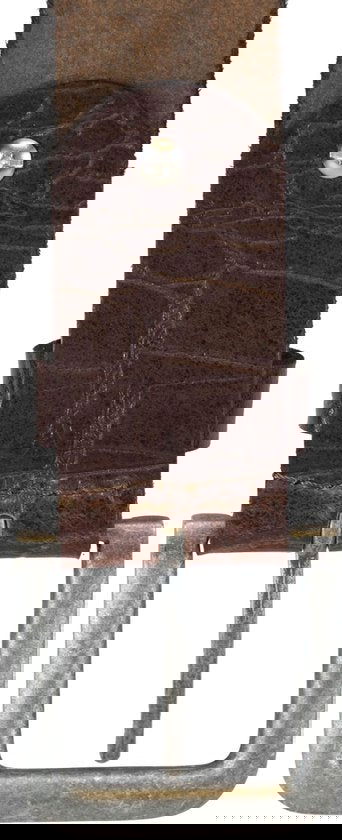 Heren riem donkerbruin italiaans leer 4 cm brede casual leren - Arrigo.nl