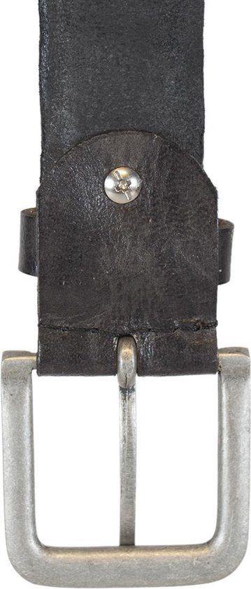 Heren riem donkergrijs italiaans leer 4 cm brede casual leren - Arrigo Leather Goods