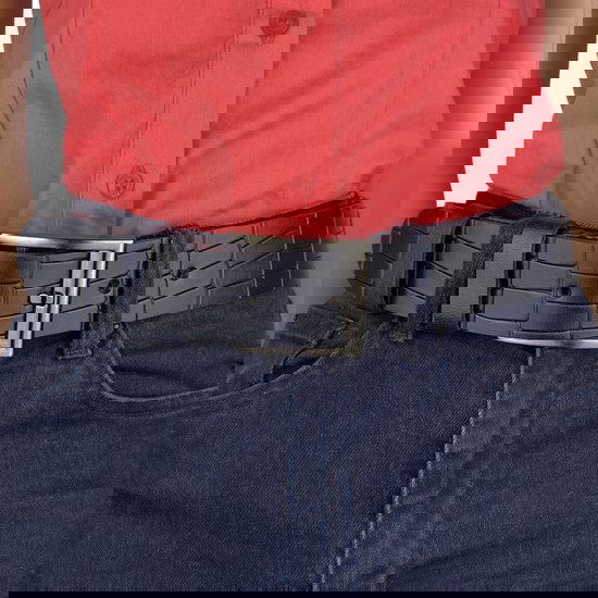 Heren riemen blauw of dames riemen blauw 4 cm met - Arrigo Leather Goods