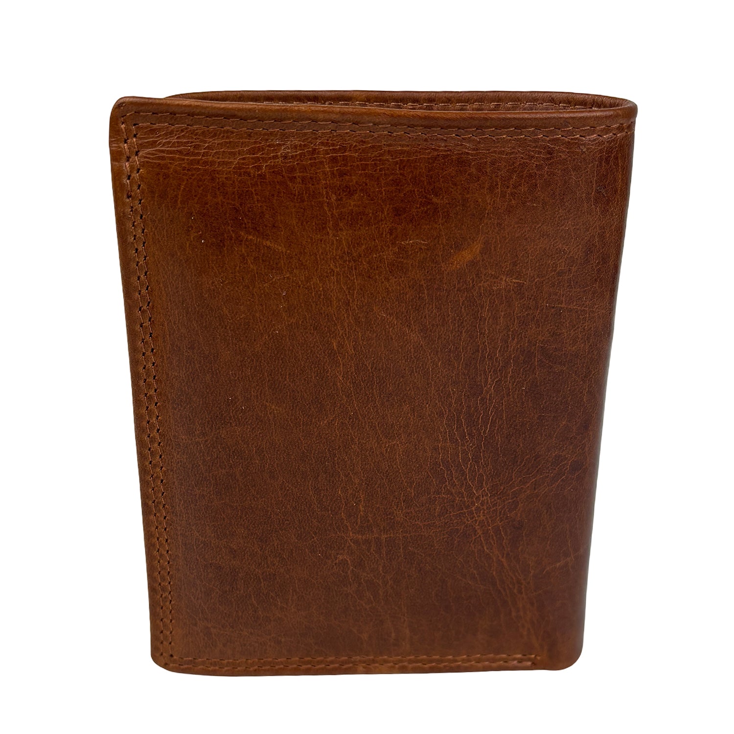 Cognac herenportemonnee van rundleer