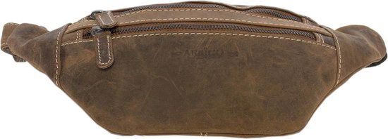 Heuptas heuptasje fanny pack buideltasje festival tasje buffelleer cognac - Arrigo.nl