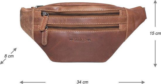 Heuptas heuptasje fanny pack buideltasje festival tasje leer cognac arrigo - Arrigo.nl