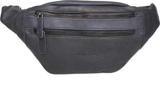 Heuptas heuptasje fanny pack buideltasje festival tasje leer donkerblauw - Arrigo.nl