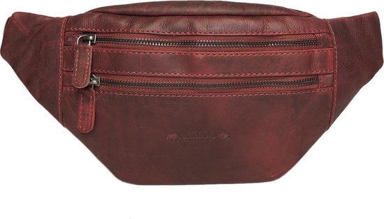 Heuptas heuptasje fanny pack buideltasje festival tasje leer rood arrigo - Arrigo.nl